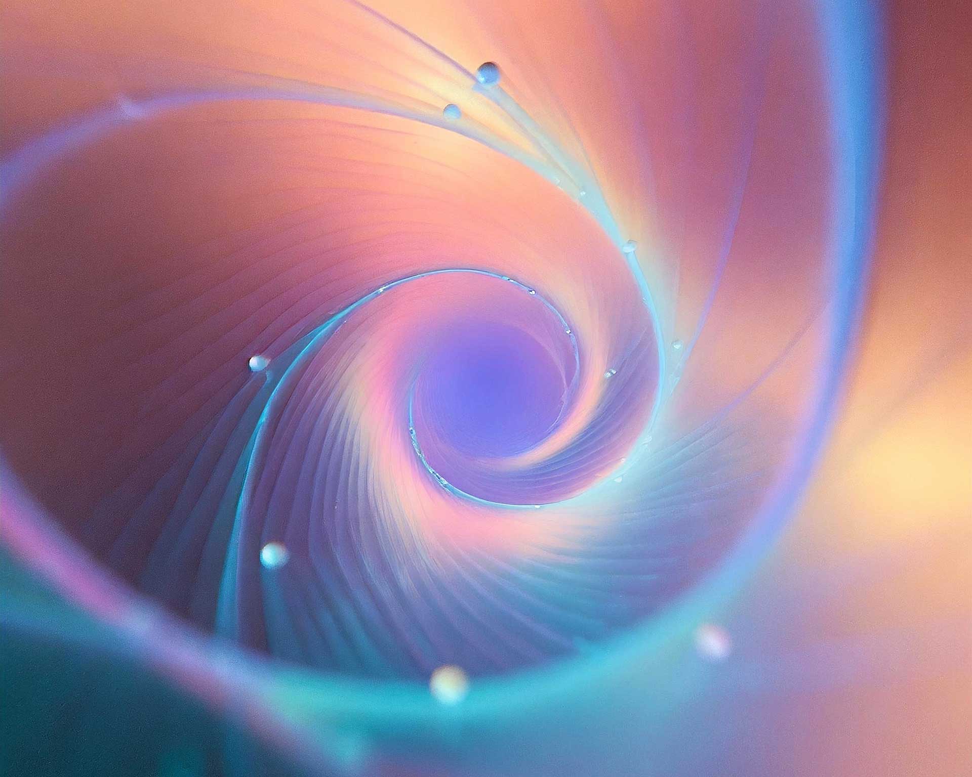 Abstract image of a vortex of colours